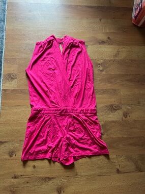 Trina Turk Bright Pink Sleeveless Romper